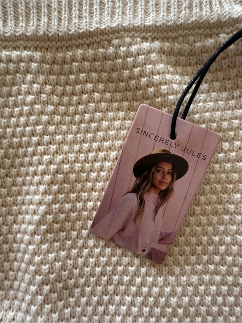 Sincerely Jules Knit Wide Leg Lounge Pants Cream Textured Cozy M NWT Beach - Picture 5 of 11